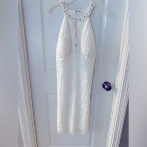 White bridal shower dress